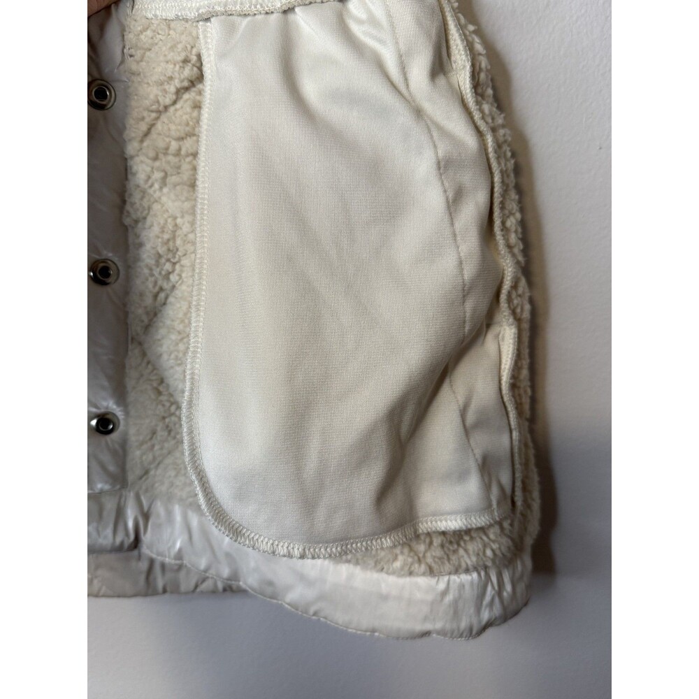 Athleta Girl White Quilted Toasty Buns Sherpa Lined Snowbound Small Sz 7 - Picture 10 of 10